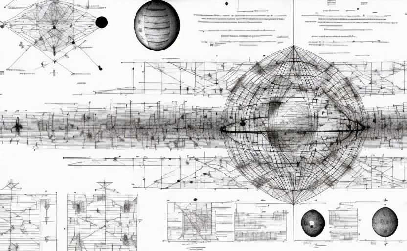 Intricate Graphic Score Diagram in Black and White