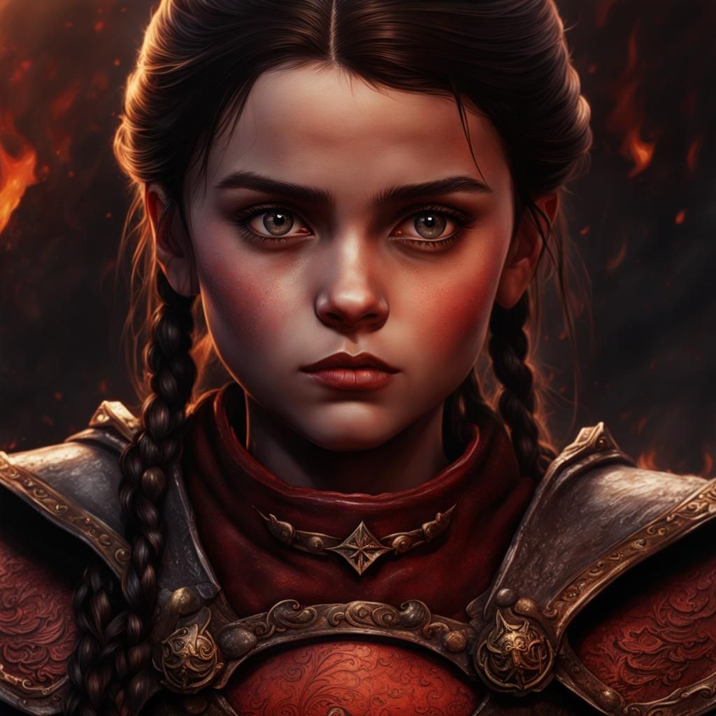 Young Warrior Woman as Dark Champion, Film Still