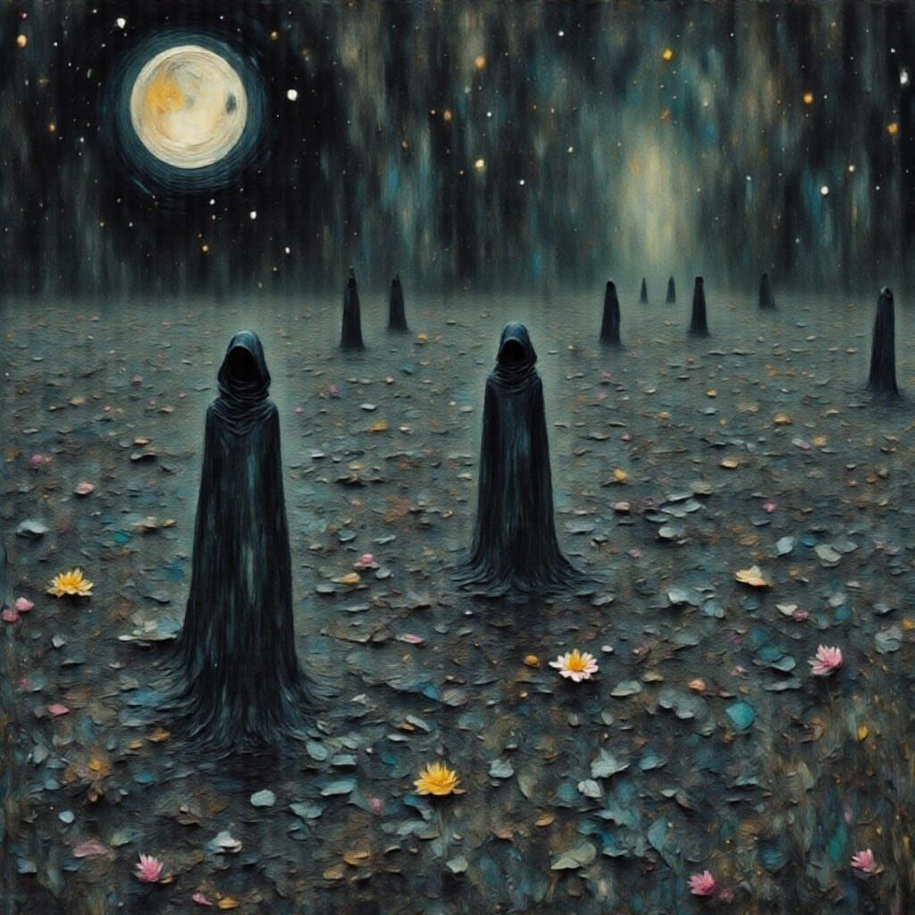 Constellation Eyes: Dreamy Painting of a Woman