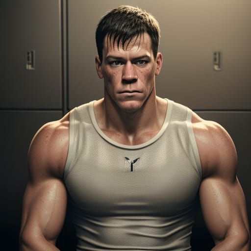 John Cena's Introspective Moment in a Locker Room