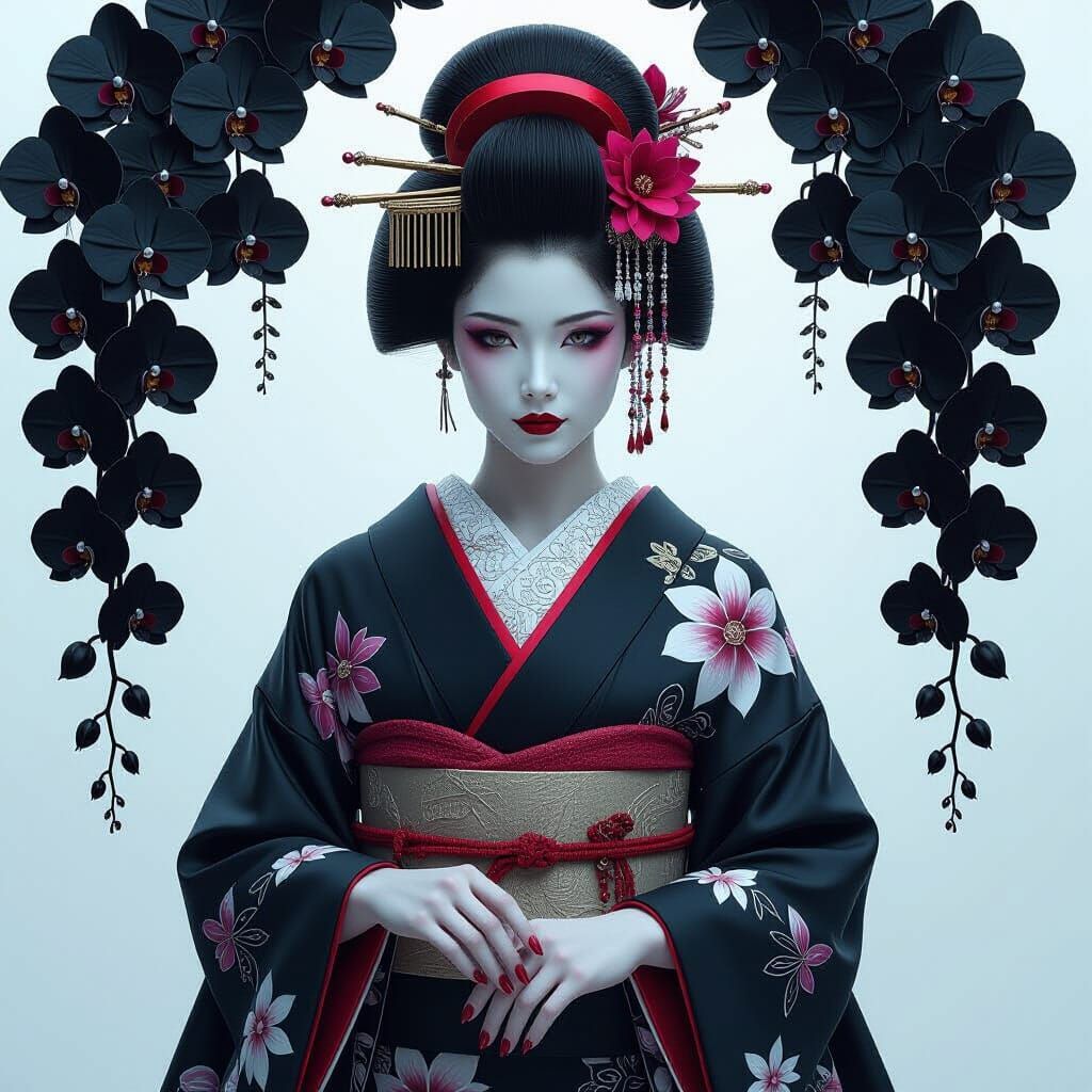 Geisha + Gothic + Orchids