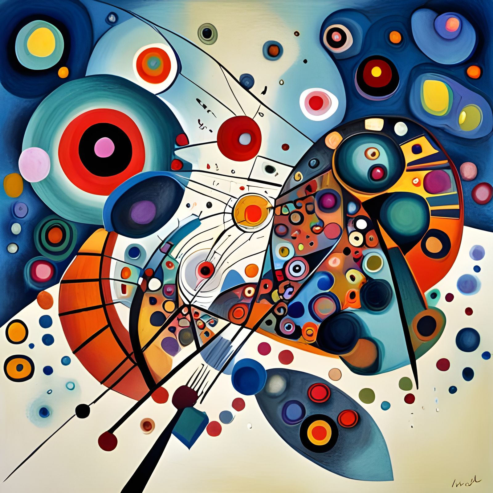 Geometric abstraction (Homage to Wassily Kandinsky)