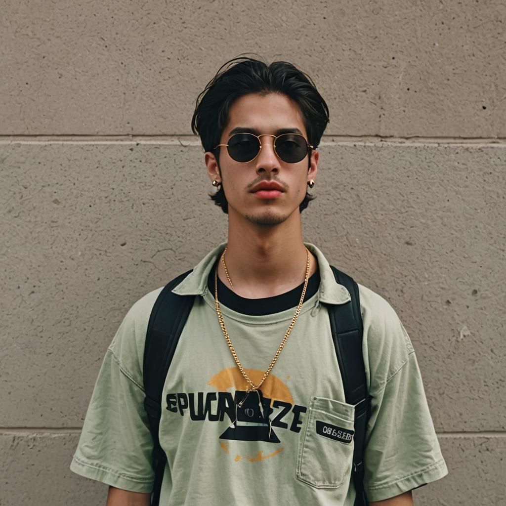 Grunge Y2K Guy in Sunglasses