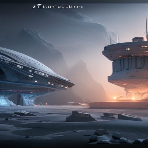 Futuristic Arctic Military Base Concept Art