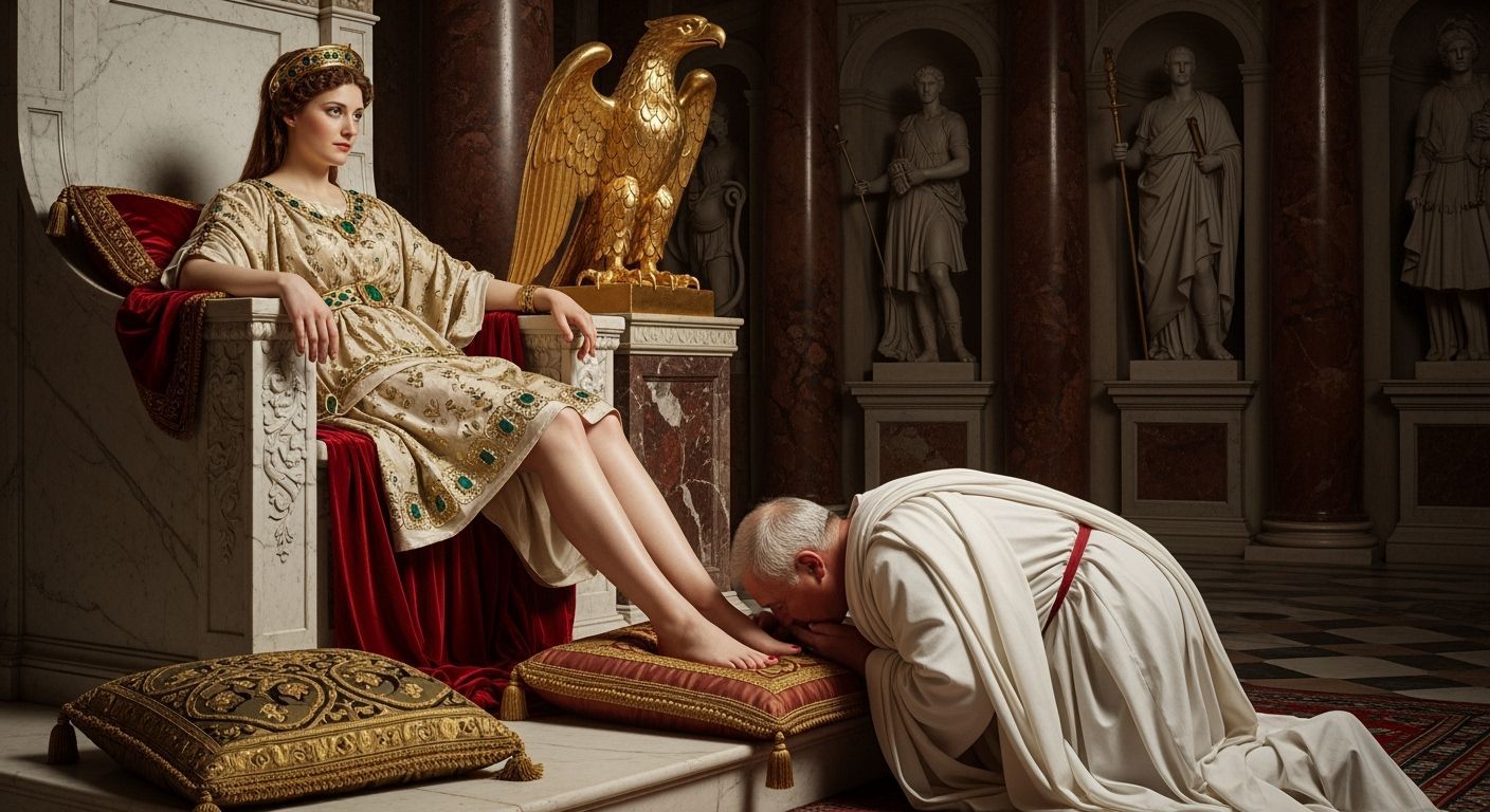 Empress Messalina on Her Throne: A Classical Portrait