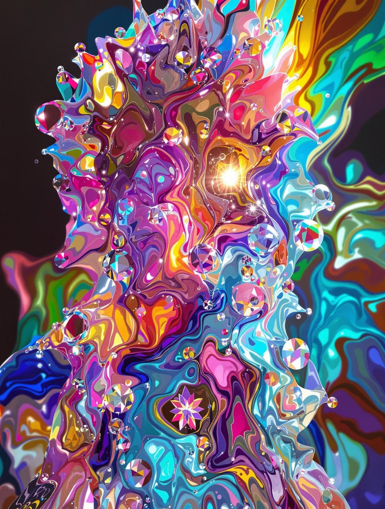 Molten Glass and Light Dance: A Psychedelic Vision