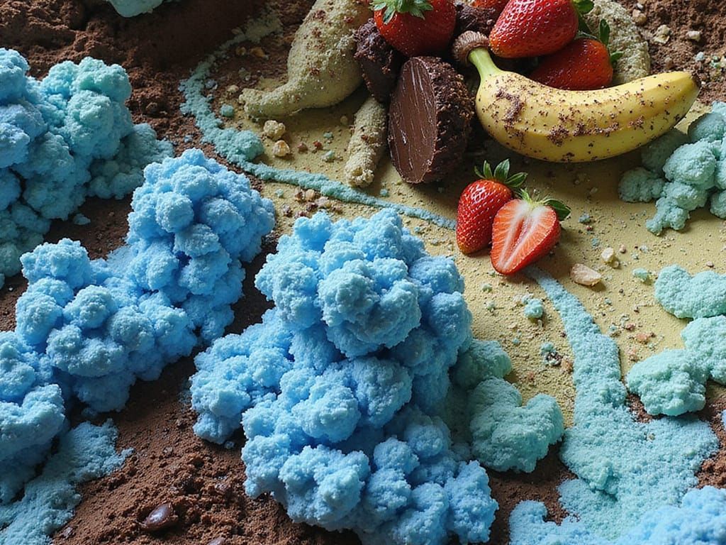 Chocolate World Landscape in Lowbrow Art Style