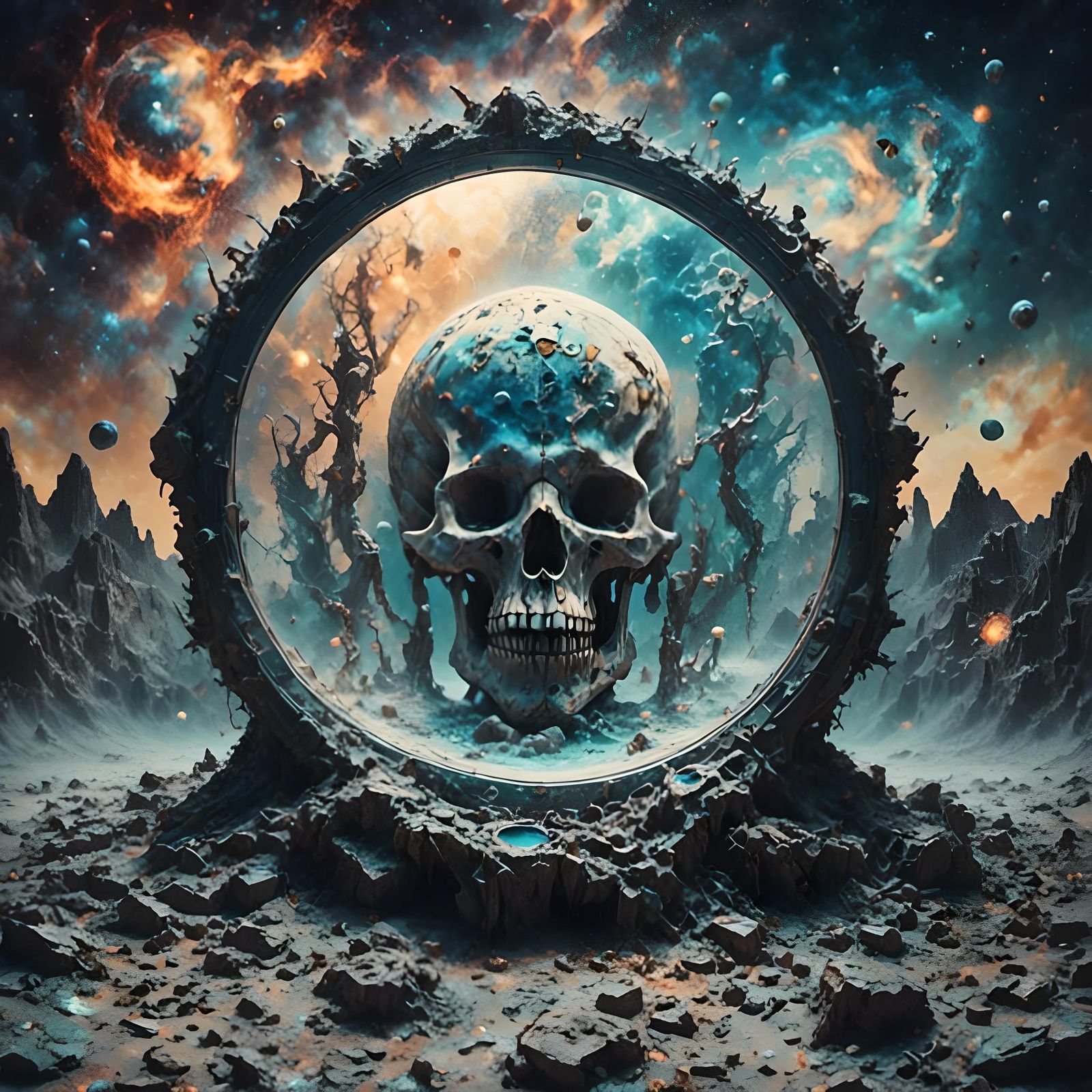 Surreal Multi-Dimensional Geometric Cosmos in Extreme Detail