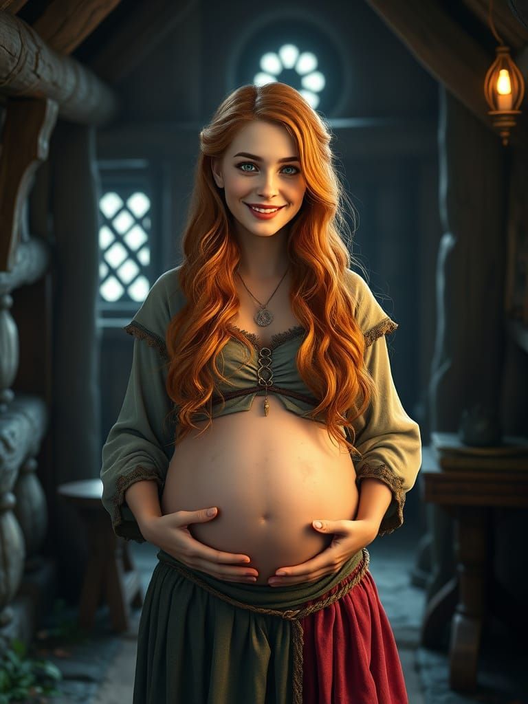 Fantastical Medieval Mother Reveals Her Pregnancy in a Cozy ...