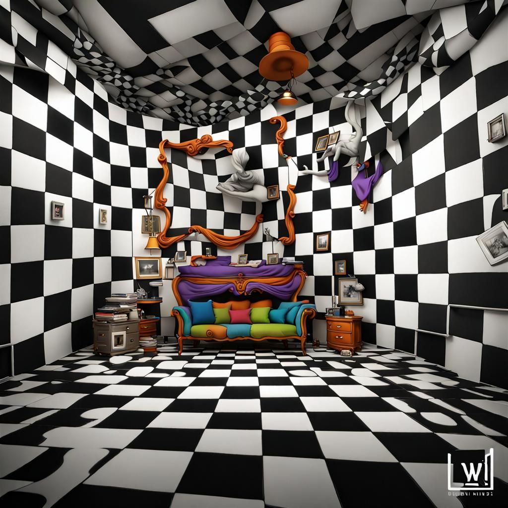 Surreal Upside Down House Optical Illusion