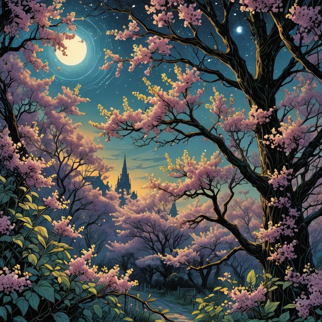 Dreamy Evening Comic Book Art