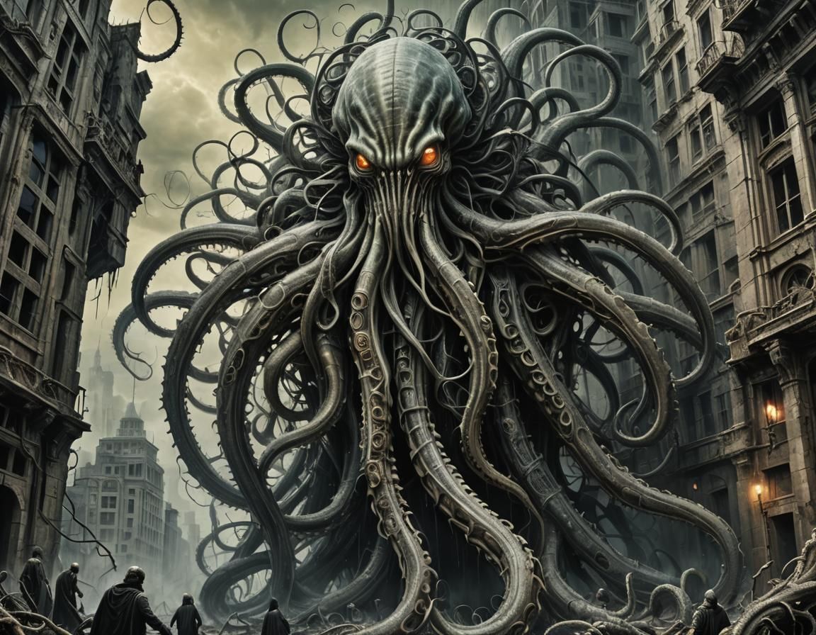 Alien Battle in Collapsing Reality: A Surreal Vision