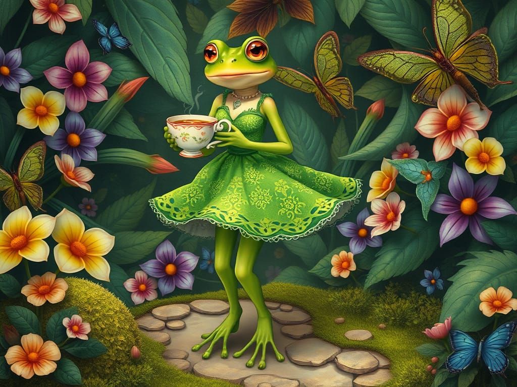 Whimsical Morning Dance with Floral Dress