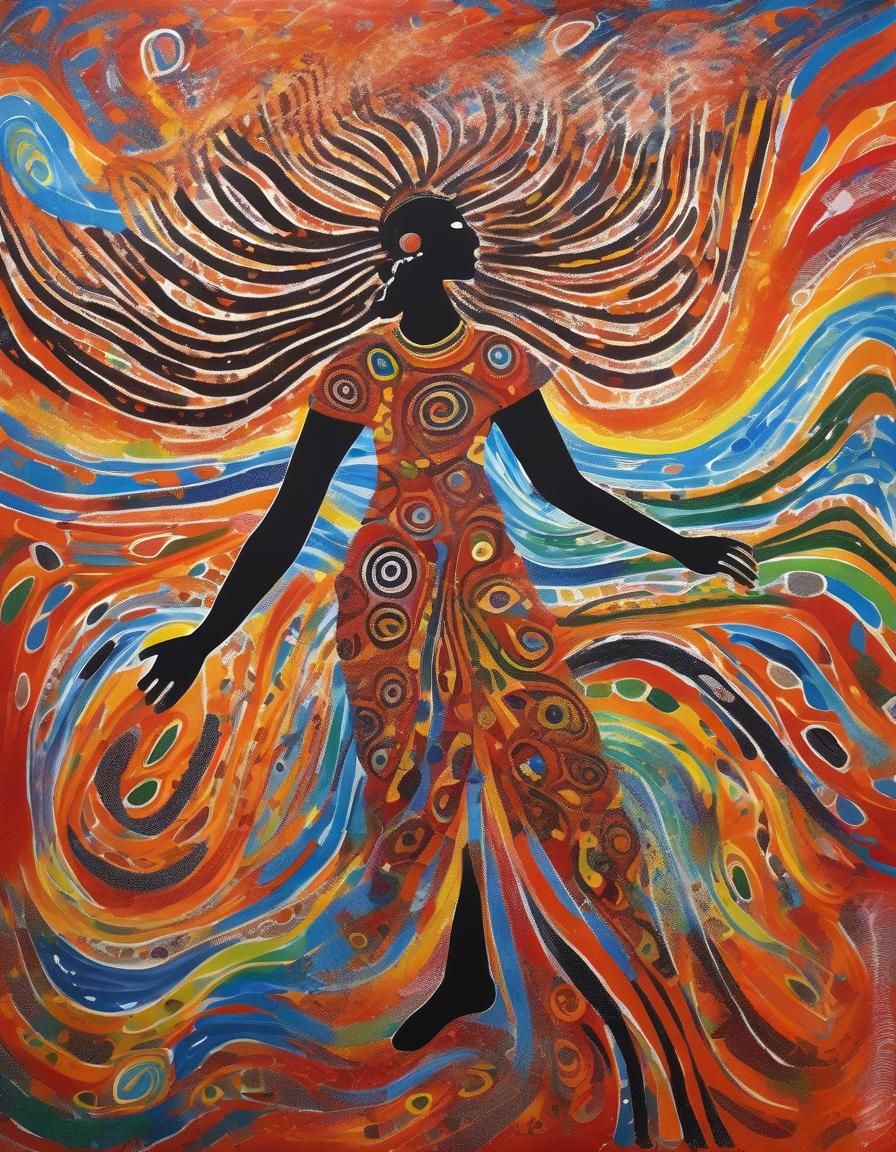 Wandjina Goddess in Indigenous Australian X-Ray Art