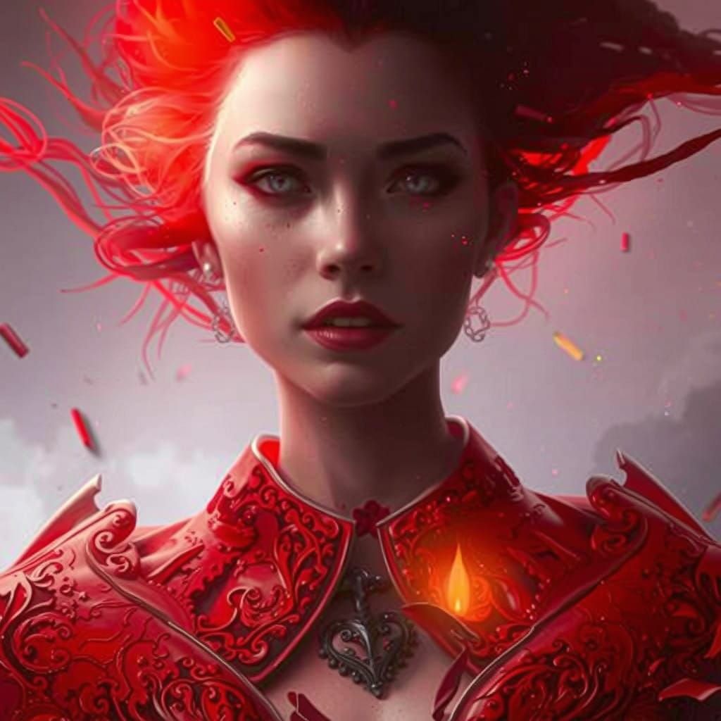 A Broken, Blood-Red Heart Lies Shattered on the Dark Stone F...