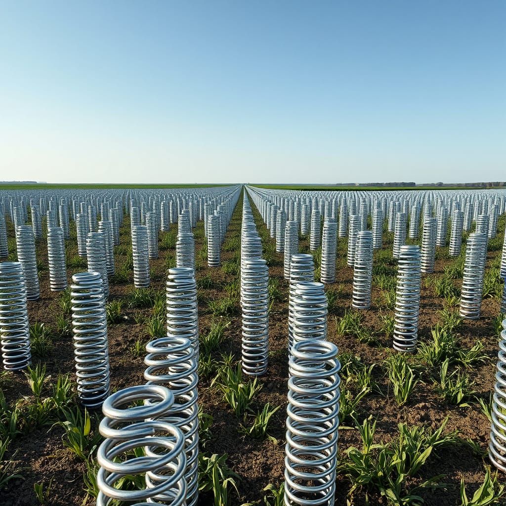 Metallic Spring Bloom in a Vast Field