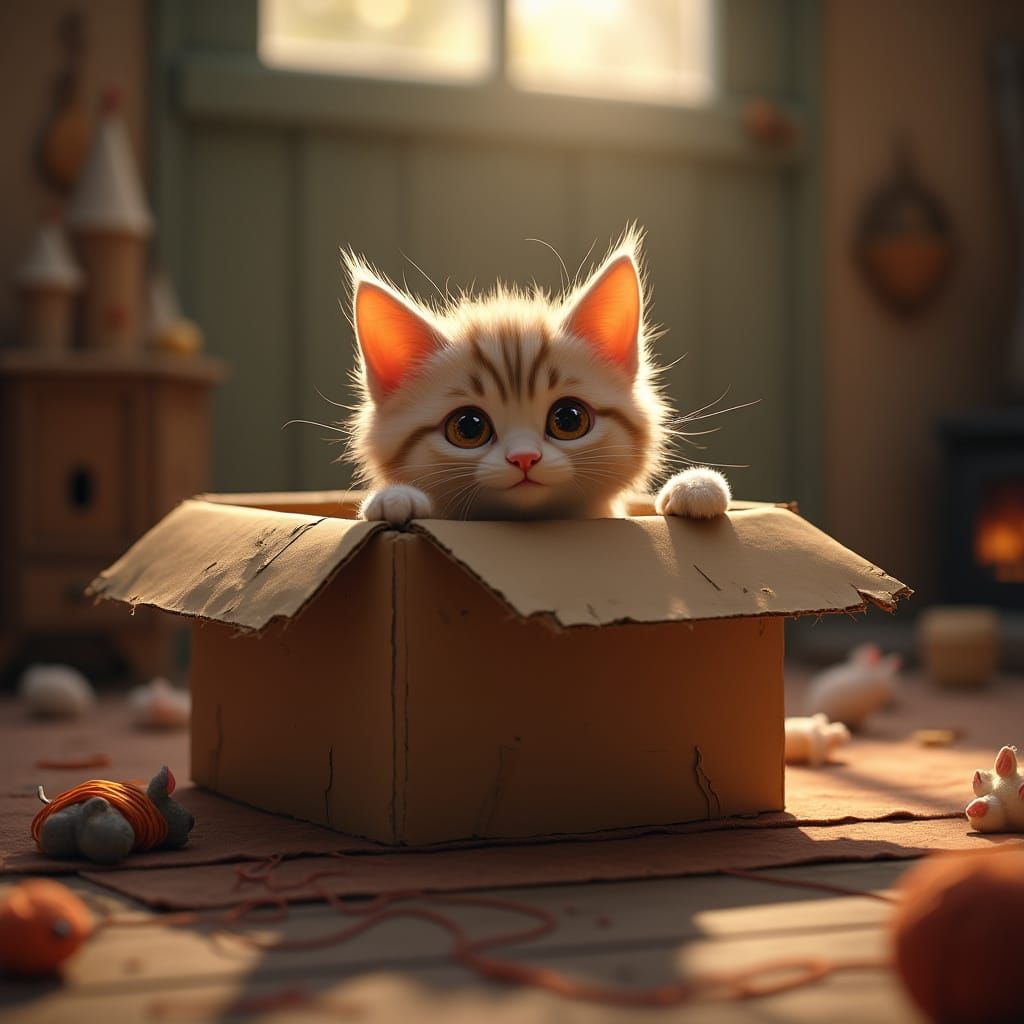 Mischief in the Shadows: A Whimsical Feline Encounter