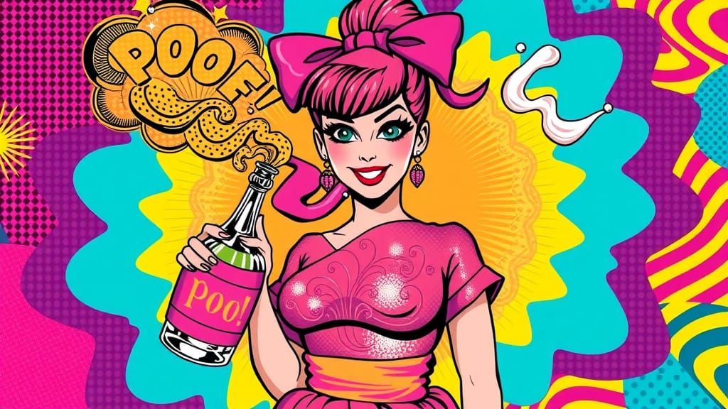 Vibrant Pop Art Portrait of Jeannie