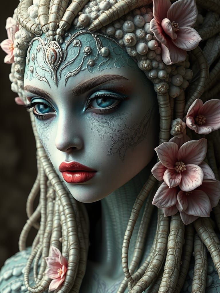 Alien Rainforest Goddess in Hyperdetailed Fantasy Art