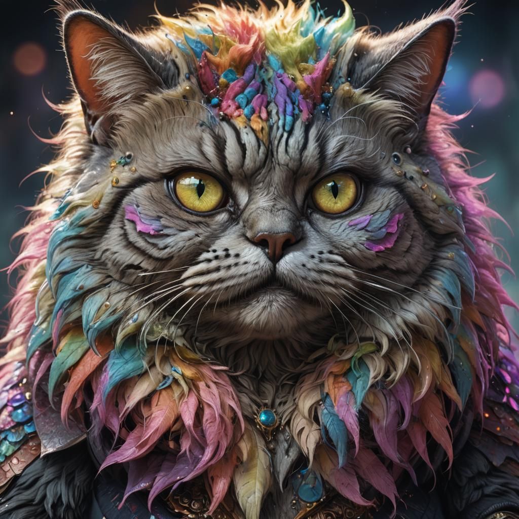 Regal Chubby Alien Portrait in Detailed Matte Style