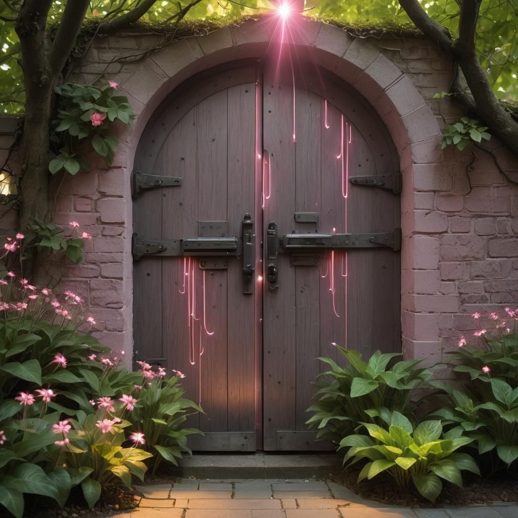 Futuristic Pink Fiber Optics and Electric Bolts