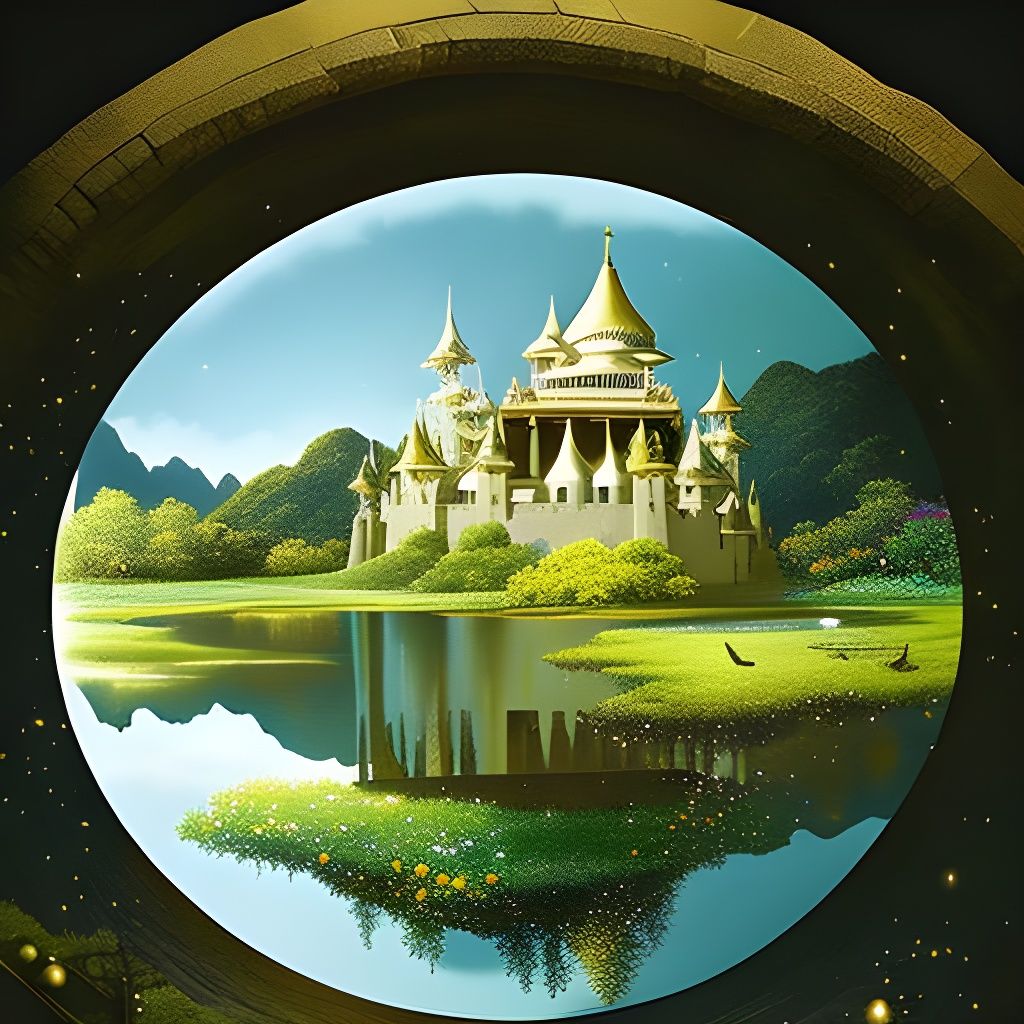 Enchanted Portal to a Castle in a Dreamscape