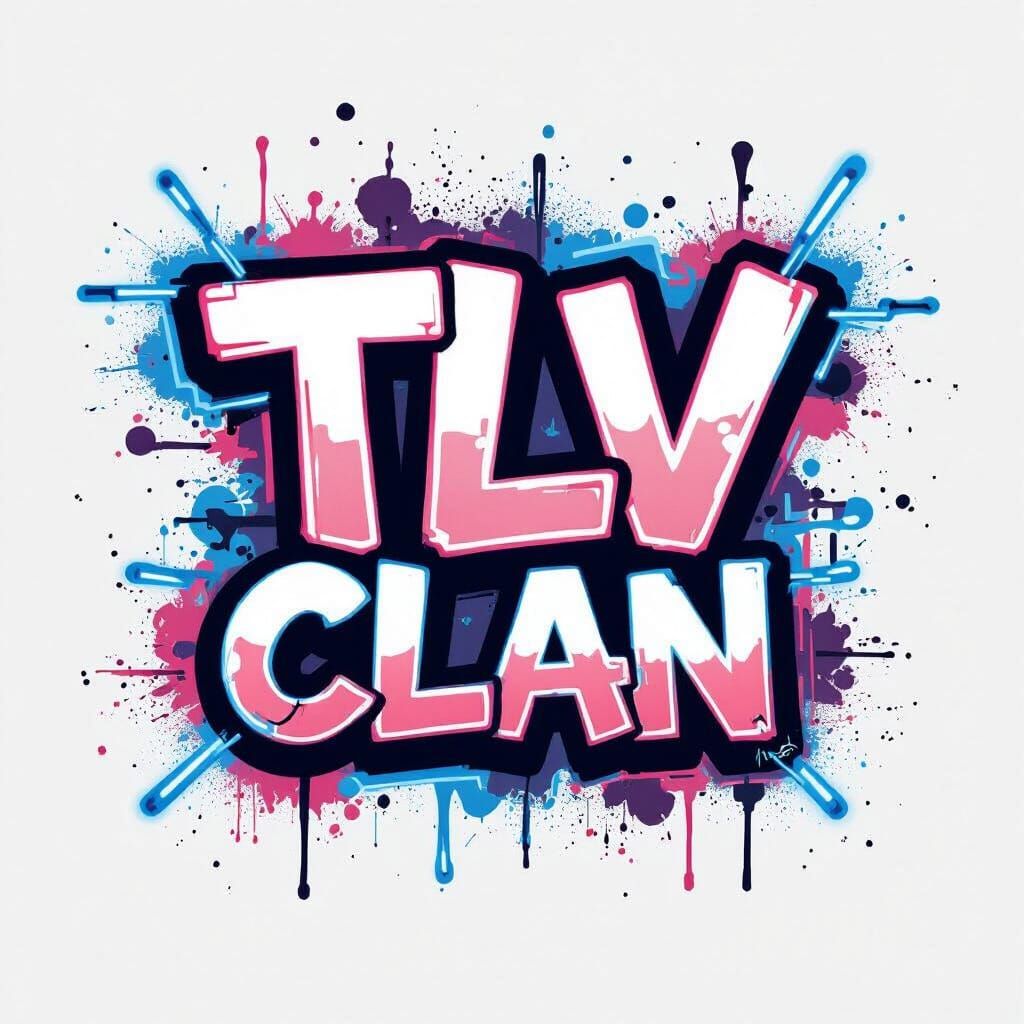 Neon Graffiti Logo in Street Art Style