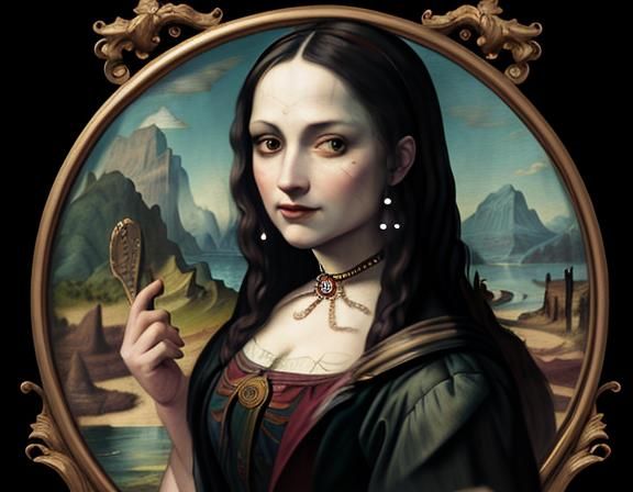 Harley Quinn as Mona Lisa, Beatrix Potter Style