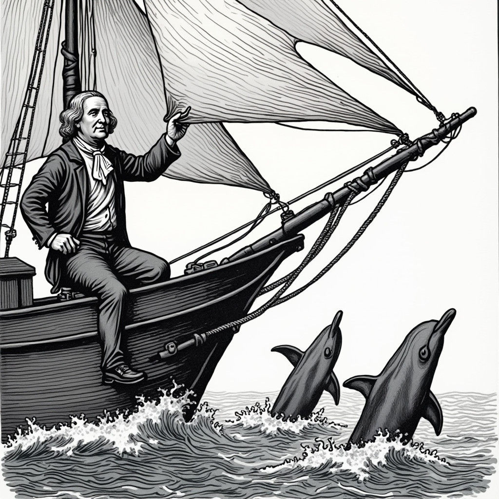 Ben Franklin and Dolphins: A Woodcut Voyage
