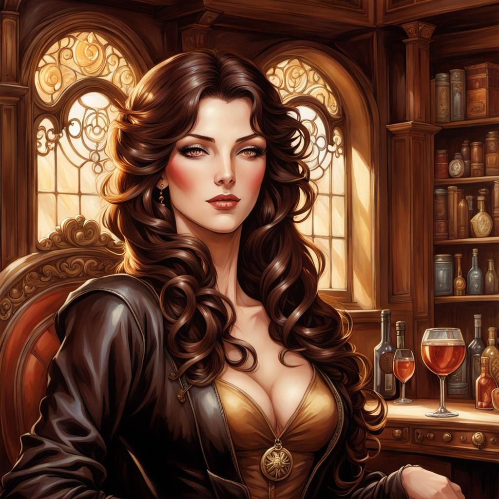 Barroom Bard in Comic Book Fantasy Art Style