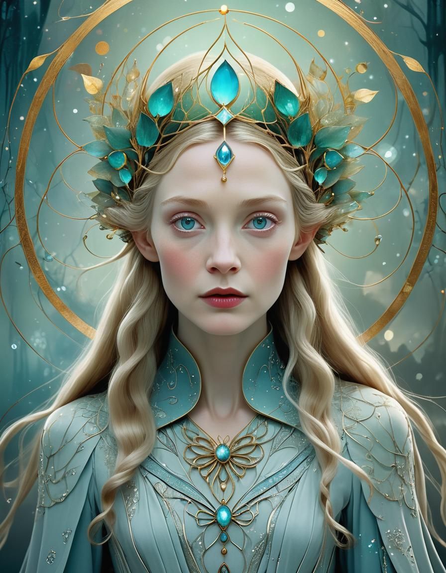 Fairytale Galadriel Portrait in Professional Studio Lighting