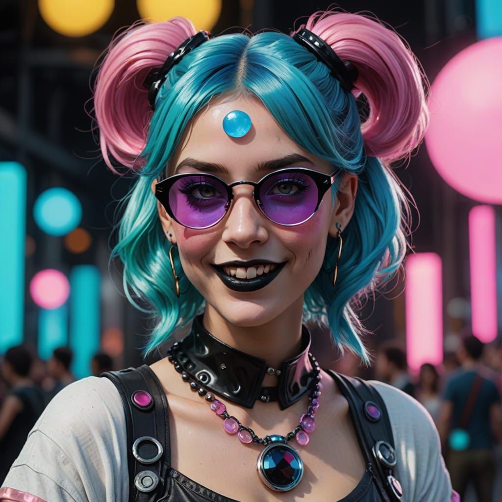 Gothic Dreamscape in Vibrant Pastels