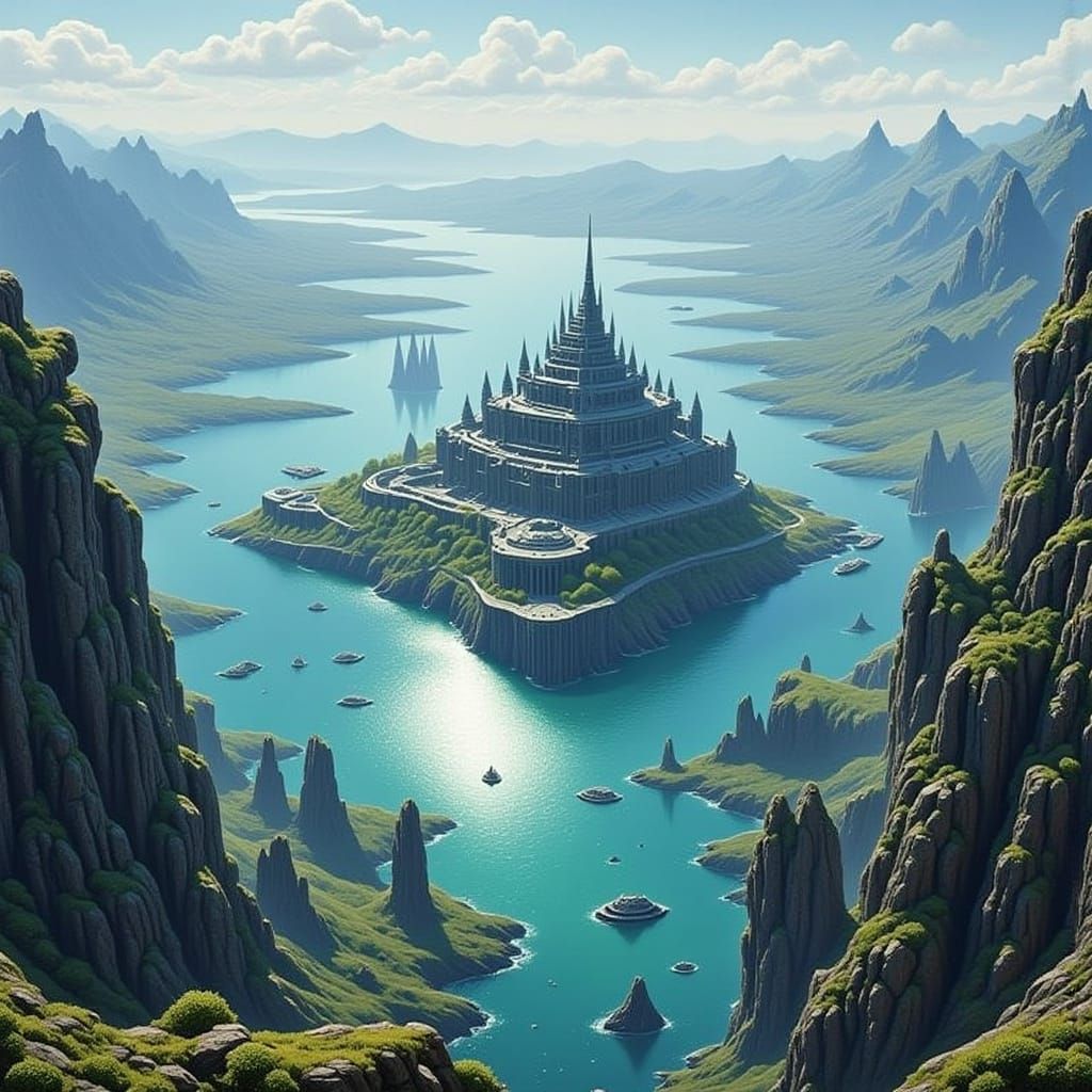 Panorama of Merc Lake and Mercbank Island