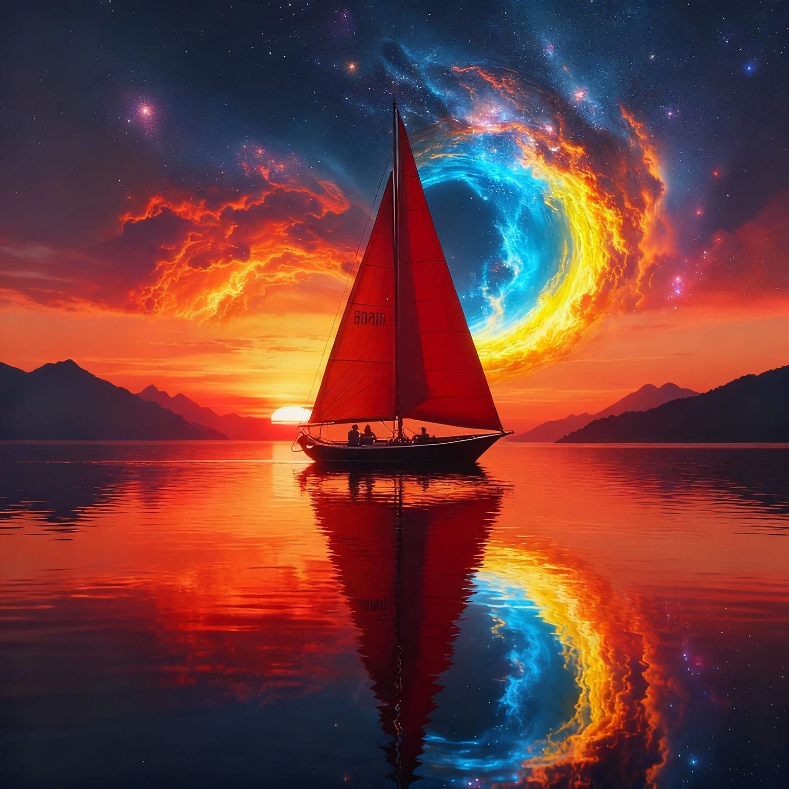 Portal Opens into Stunning Sunset Landscape