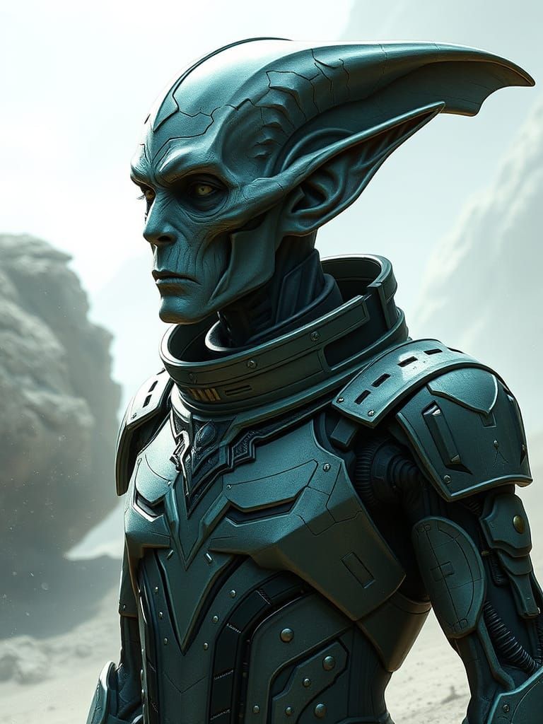 Eldar Warrior in Advanced Space Armor