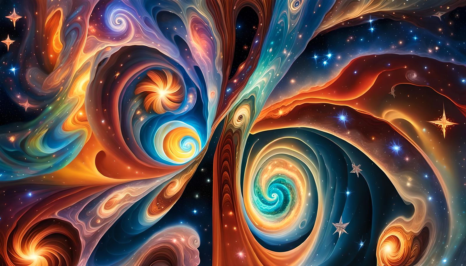 Vivid Star Cluster Formation in Impasto Oil Paint