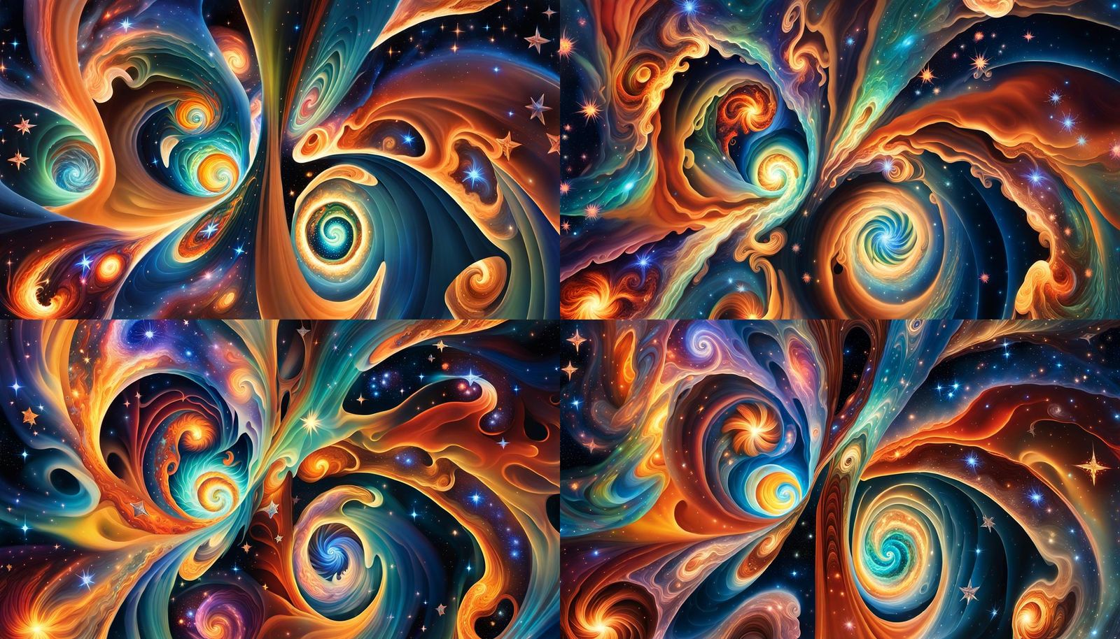 Vivid Star Cluster Formation in Impasto Oil Paint