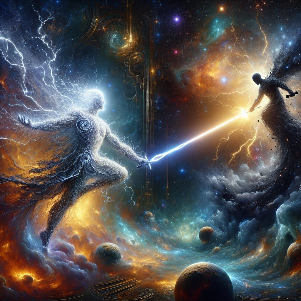Epic Cosmic Confrontation: Light vs Dark