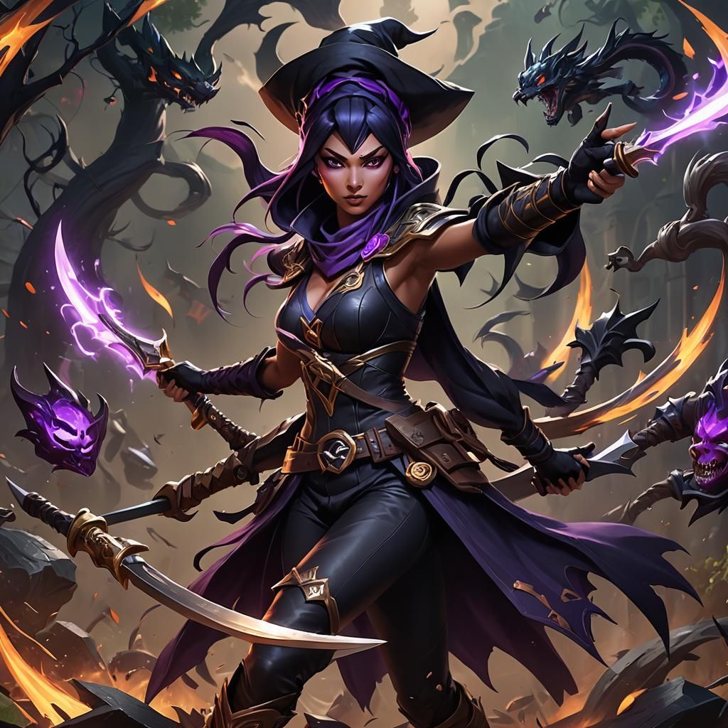 Witchy Ninja Punk Sickle Champion Art