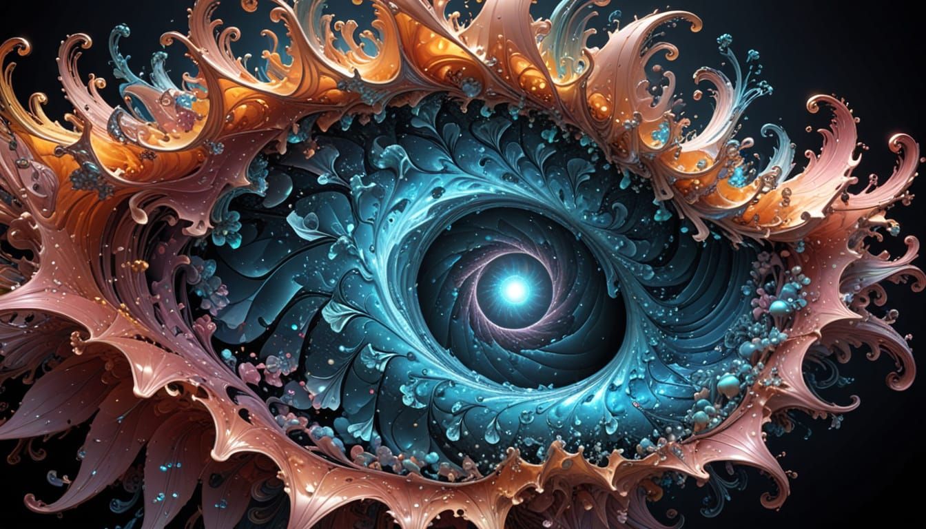 Radiant Fairy Portrait with Golden Petals and Magic