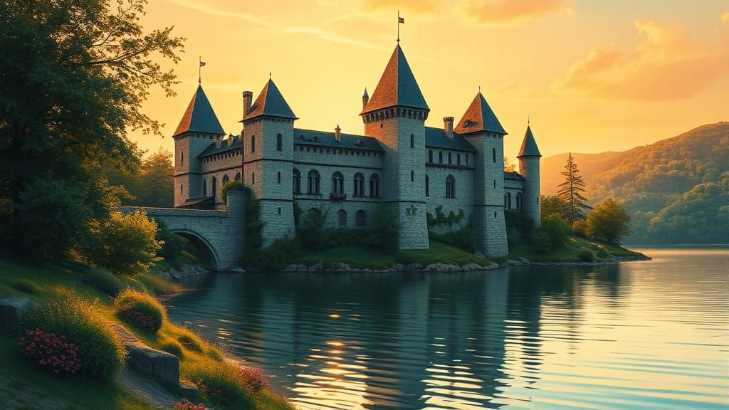 Medieval Castle in Whimsical Renaissance Style