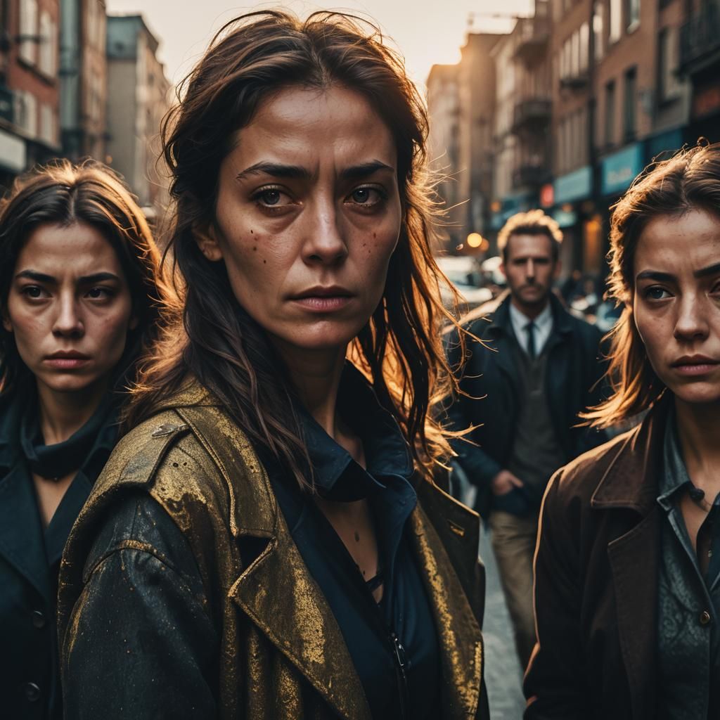 Tense Standoff: Cinematic Street Photography Portrait