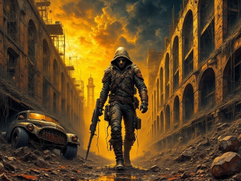 Battle-Scarred Stalker Emerges in Dystopian Future