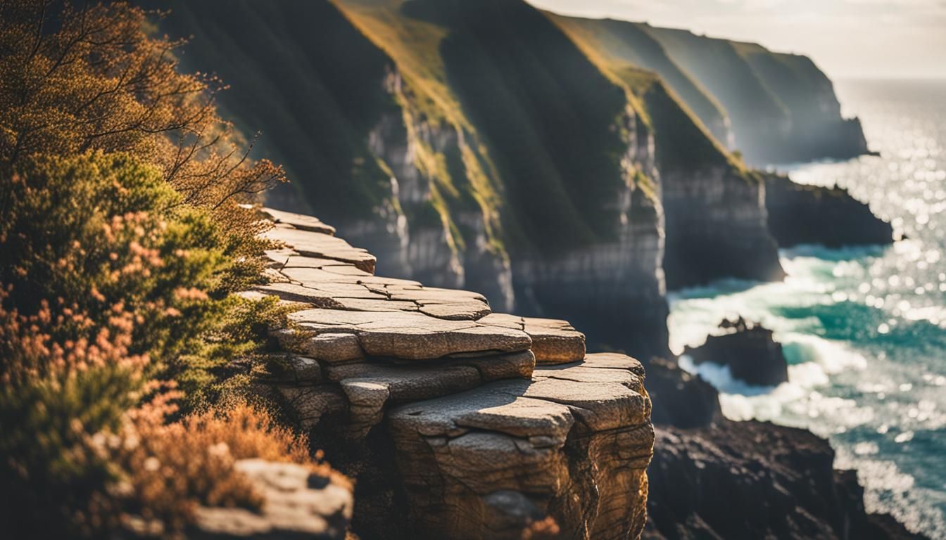 Dramatic Ocean Cliffside in Sharp Focus