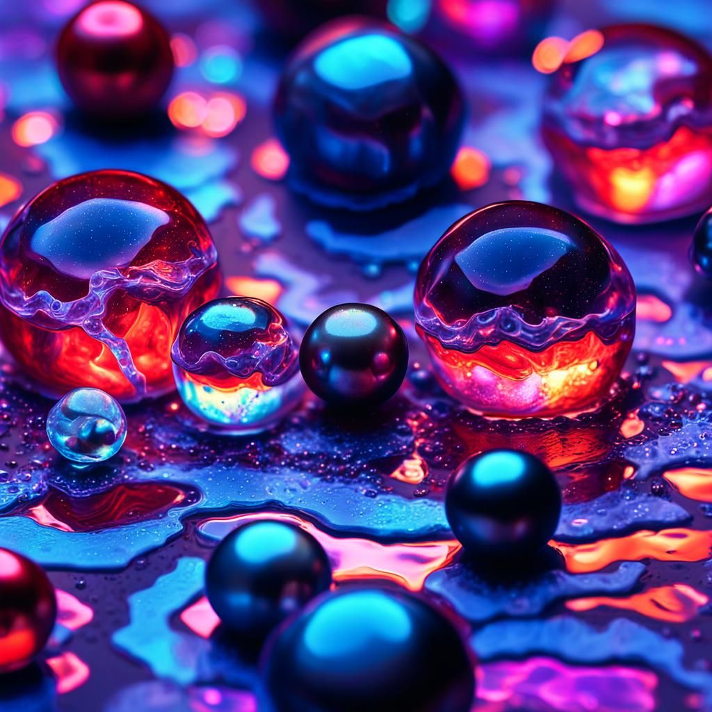 Iridescent Cosmic Masterpiece with Twinkling Glass and Celes...
