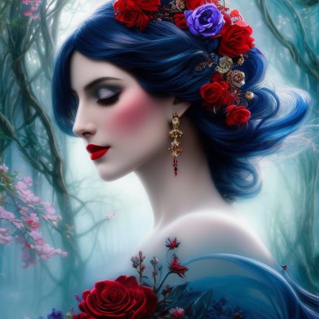 Magic Princess Portrait in Fairytale Style