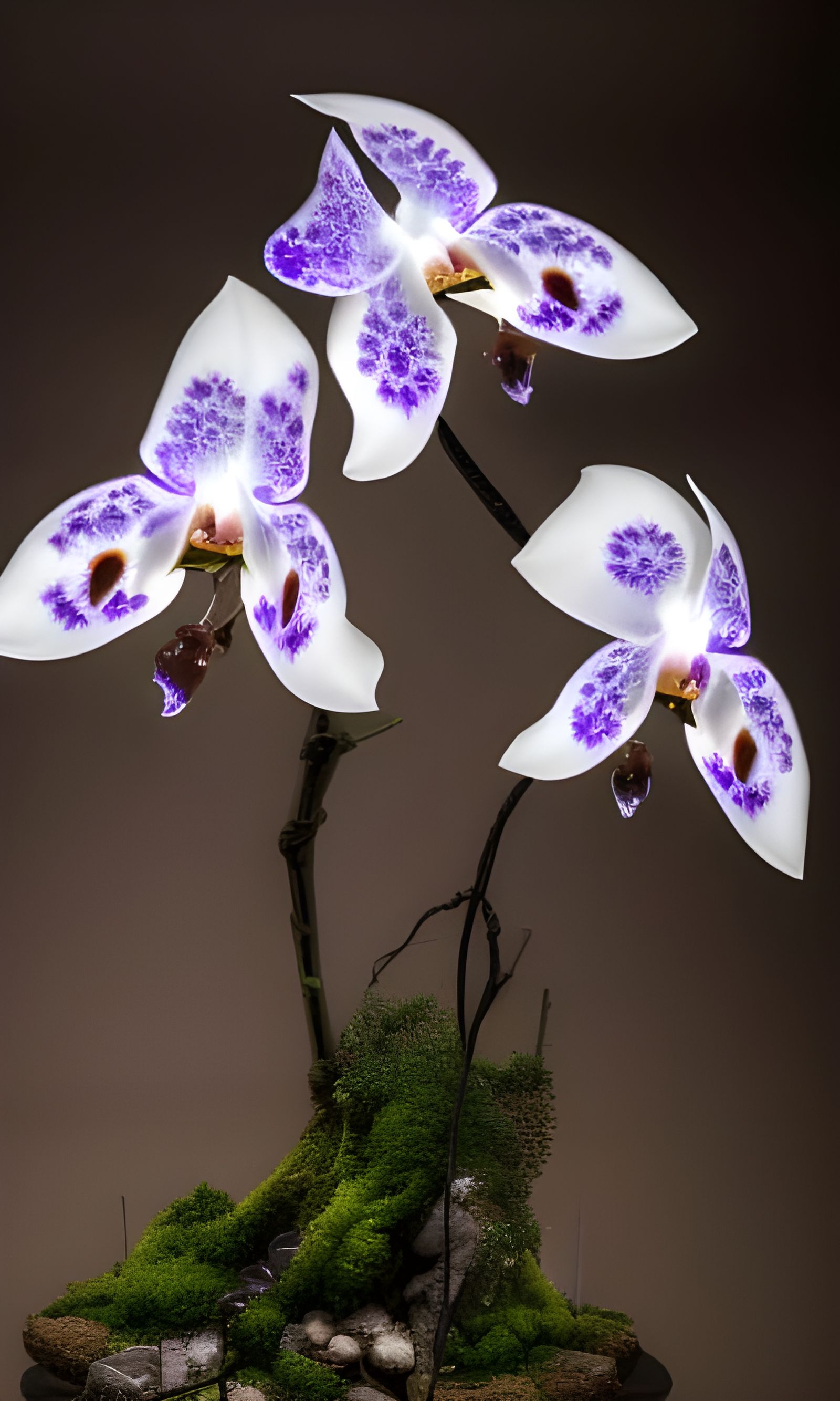 Orchid Hybrid in Alien Fungal Landscape