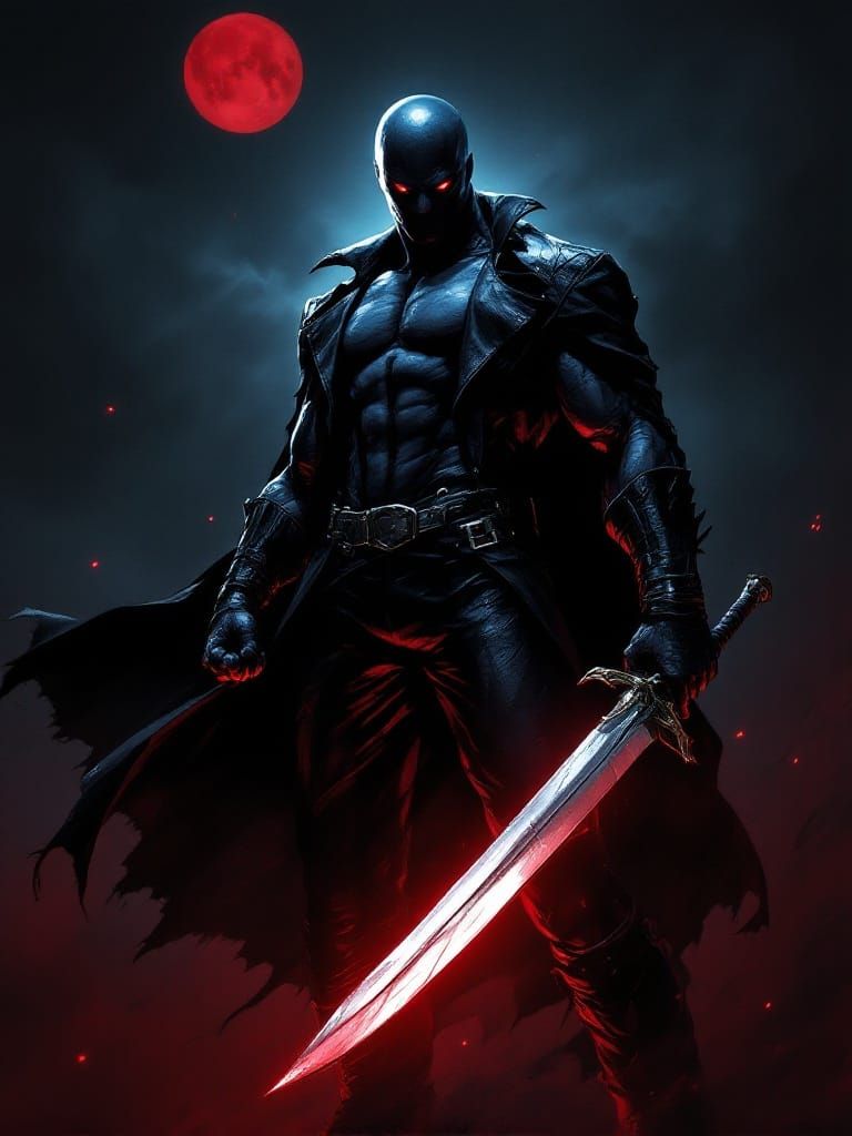 Dark Blade Unleashes Fury Under Bloody Moonlight