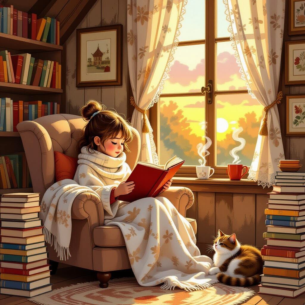 Cozy Reading Nook in French Cottage, BD-Style