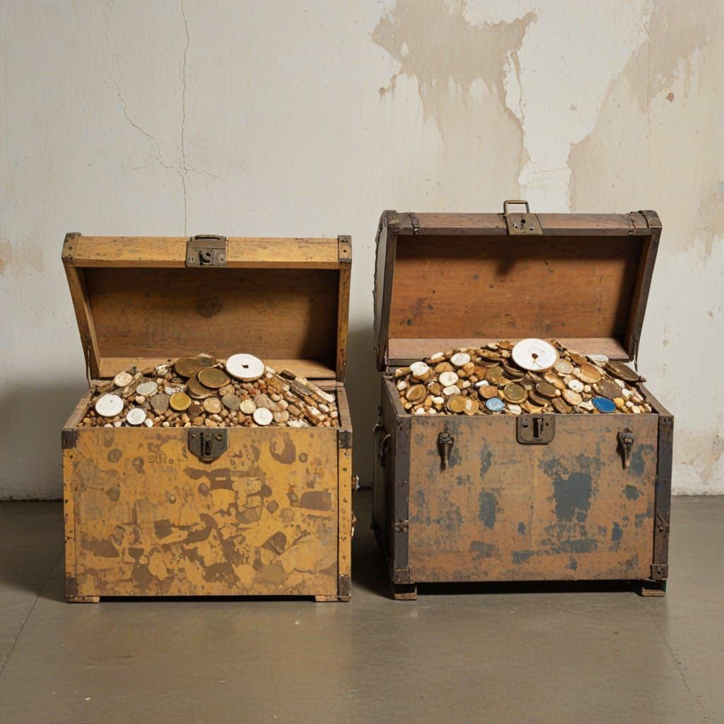 Mouse's Treasure Chests, Rauschenberg & Giotto Style